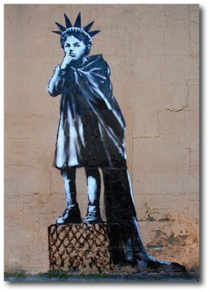 Liberty Nose Pick - Banksy Greeting Card