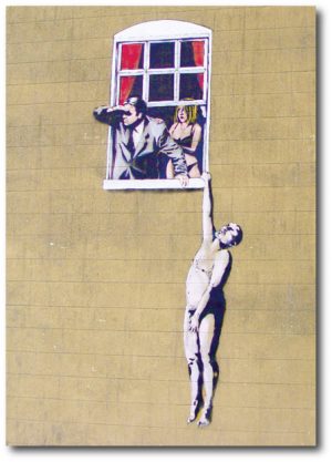 Banksy Greeting Card - Hanging-Man
