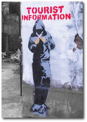 Banksy Greeting Card - Tourist Information