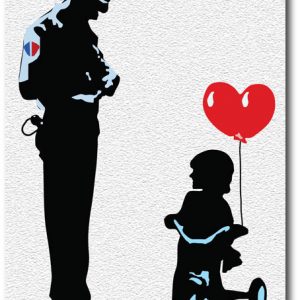 Tricycle Cop - Banksy Greeting Card