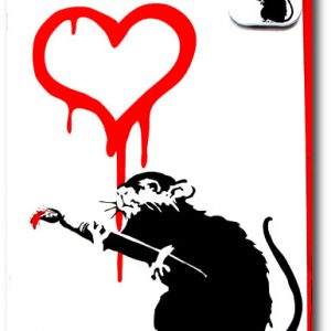 Love Rat - Banksy Greeting Cards With Badge