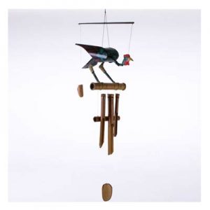 Hanging Bamboo Wind Chime – The Cheeky Coq Rooster – 102 cm Tall