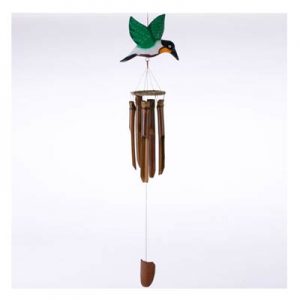 Hanging Bamboo Wind Chime – Hummingbird – 80 cm Tall.