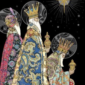 Three Kings - Xmas Card - MC047 bug art cards by jane crowther UK
