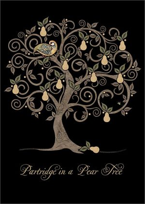 pear tree - christmas card - ferailles.co.uk