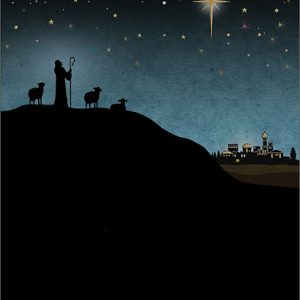 shepherd - christmas card - ferailles.co.uk