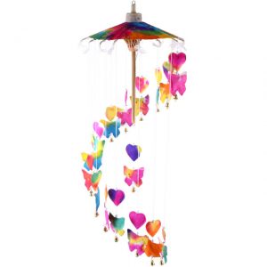 Butterfly & Hearts Mobile. Pretty and colourful. Lovely piece