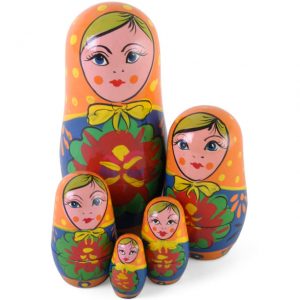 5 in 1. Traditional Russian Dolls Set. ferailles.co.uk