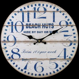 Beach Huts Clock. ferailles.co.uk