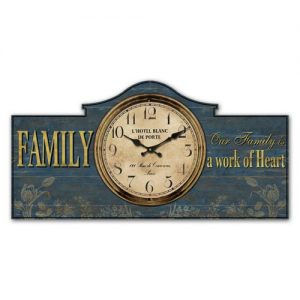 Family work of heart clock. ferailles.co.uk