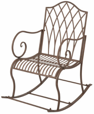 Country Green Classic English Design Metal Garden Rocking Chair