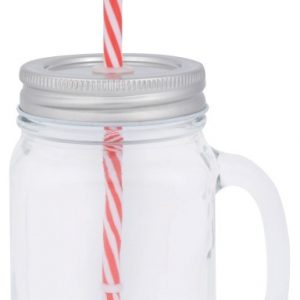 Glass Mug With Straw And Kid