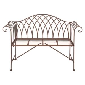 Green Metal Garden 2 Seater Bench