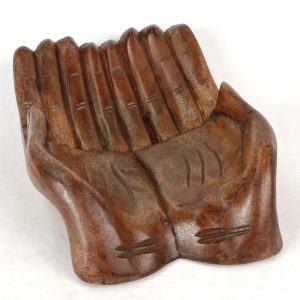 Wooden Pair of Hands Bowl