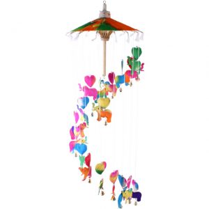 Elephants & Hearts Colurful Saa Mobile Chime - 70cm