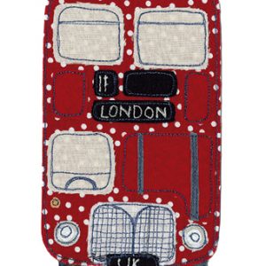 Polka Dott Red London Double Decker Bus - Card Cards