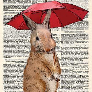 Rainy Day Rabbit Card - Daughter