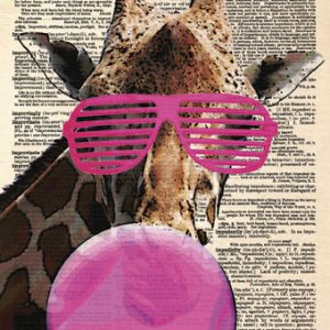 Sharona The 80's Giraffe Card