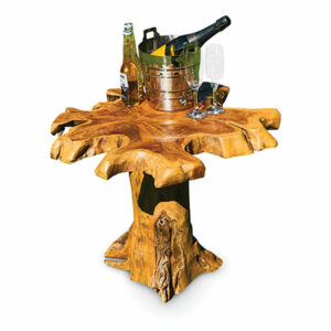 Teak Root Table in use