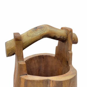 Teak Umbrella Stand - Handle View