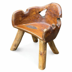 Teak root chair - large - quarter view