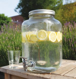 Glass Jar Juice Dispenser. Outside 1