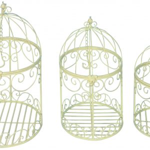 Set of 3. Metalware Decorative Hanging Bird Cages