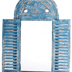 Shabby Chic Blue Louvre Mirror. Open