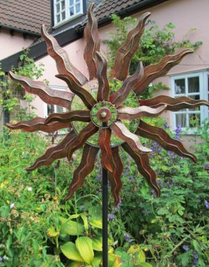 The Solstice Wind Sculpture. Burnished Gold