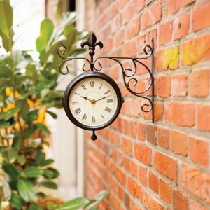 Wall Hanging Garden Clock & Thermometer