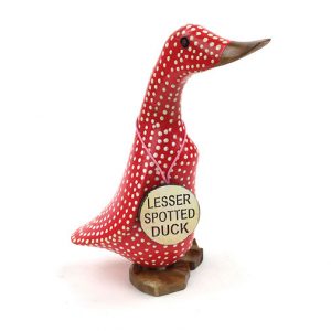 Red Lesser Spotted Wooden Ducks