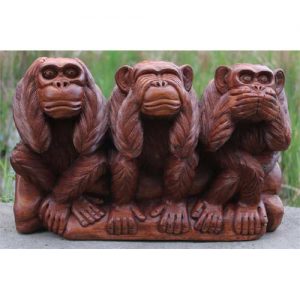 3 Wise Wooden Monkeys