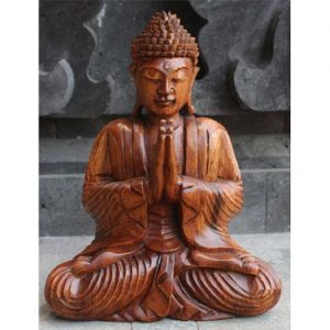 Sitting Praying Buddha Dark Finish