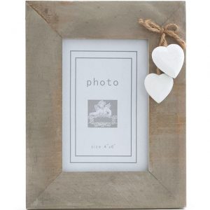 Photo Frame. White Hearts.