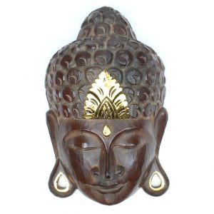 28cm traditional buddha face mask with gold leaf head spot tradition decoration