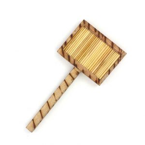 Kenyan Wooden Stick Kyamba Shaker - underneath