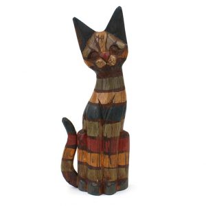 rainbow-rustic-wooden-sitting-pussy-cat