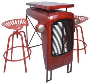 Red Tractor Bar Stool set