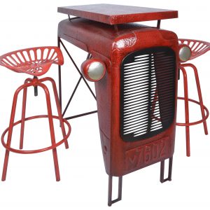 Red Tractor Bar Stool set