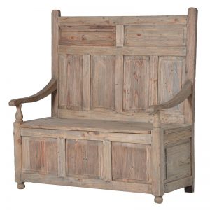 Colonial Panelled Pine Bench Seat