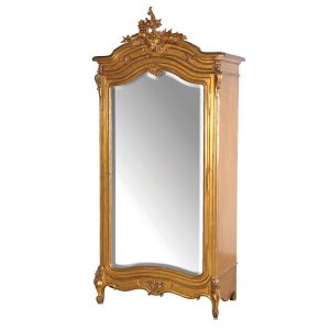 Gold Mirrored Versailles Armoire