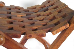 Wooden Lattice Folding Stool