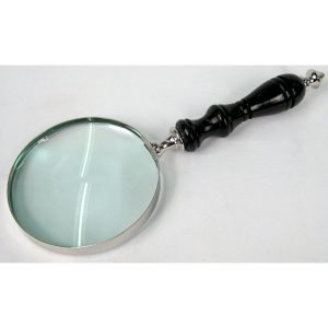 Magnifying Glass with Handle Turned Wooden Handle - Small