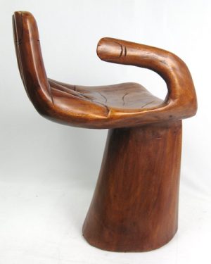 Wooden Hand Chair - Large. Side view