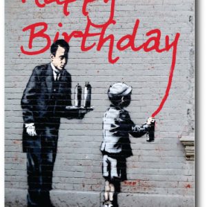 Birthday Graffiti - Banksy Greeting Card