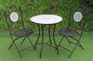 Circle Mosaic - Meta Garden Table Chair SET