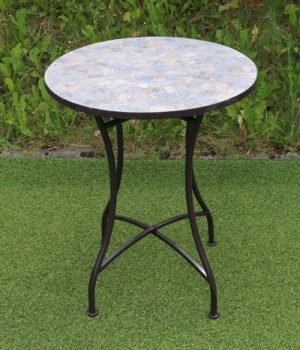 Mosaic Patio - Round Metal Table