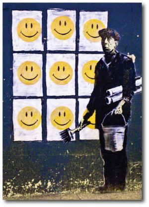 Smileys - Banksy Greeting Card