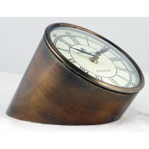 Stylish - Brass Table Clock - New Bond Street