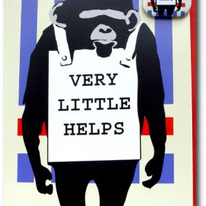 Very Little Helps - Humor Monkey Greeting Card